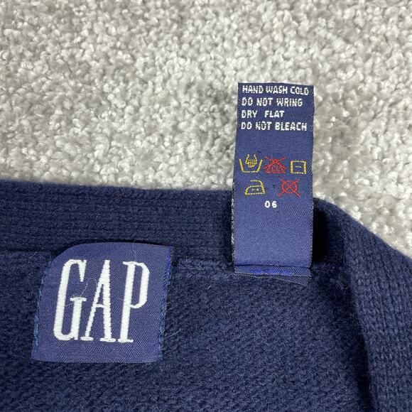 Gap Sweater Vest Mens Large Lambswool Button Up Knit V Neck Vintage Grandpa - Picture 3 of 8